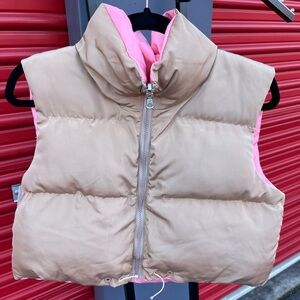 Beige puffer vest